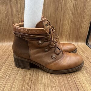 Pikolinos Women s Lyon W6N-8517 Ankle Boot Size 41 US 10 Brandy Color Leather